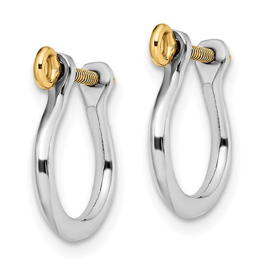 Small Shackle with 14k Screw Earrings