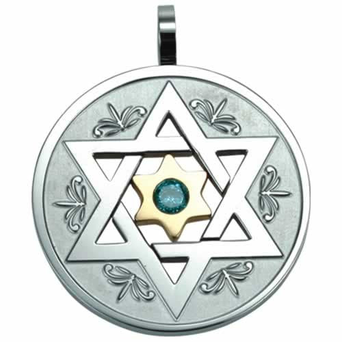 Stainless Steel Pendant With Star of David