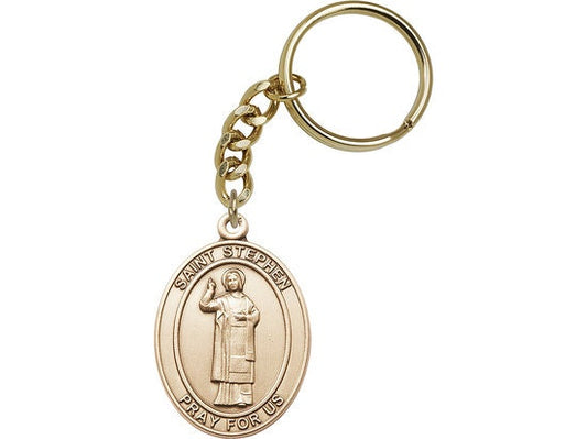 St. Stephen the Martyr Keychain Gold Finish