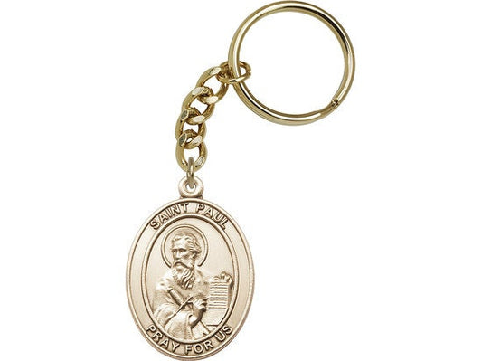 St. Paul the Apostle Keychain Gold Finish