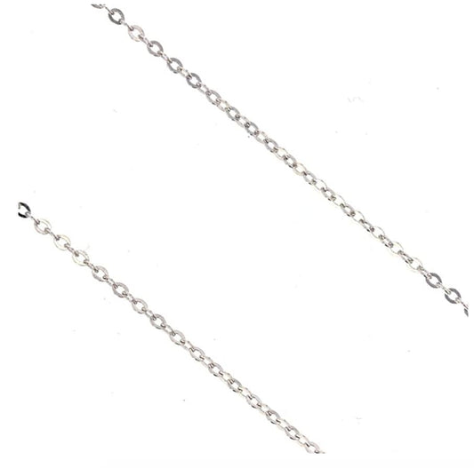 Sterling Silver Chain 18 Inch Silver Round Cable Chain 0.80mm