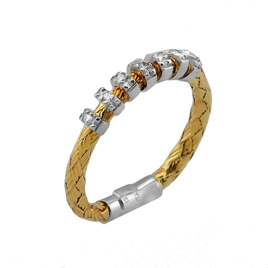 18K Yellow gold Diamond Band Ring