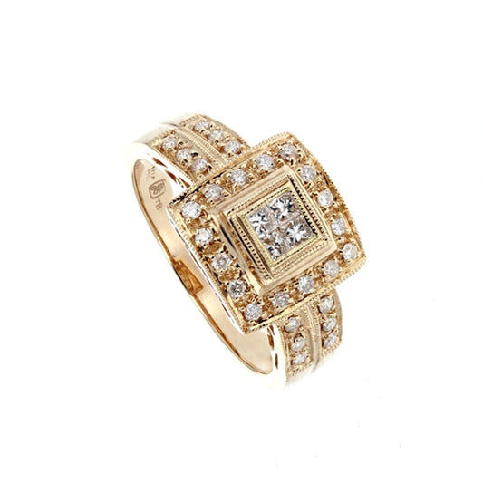14K  Rose gold Diamond Ring