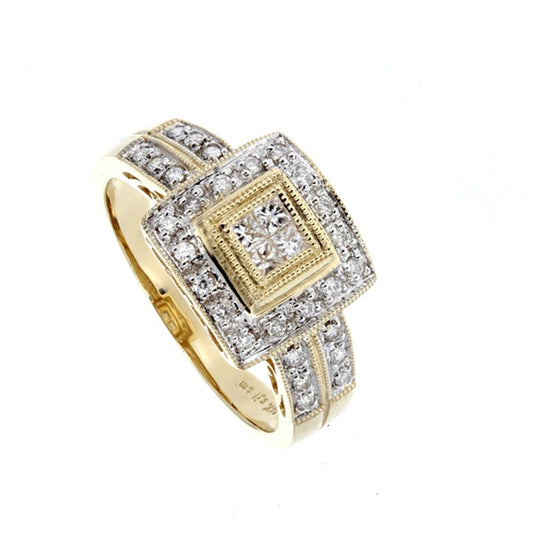 14K Yellow  gold Diamond Ring