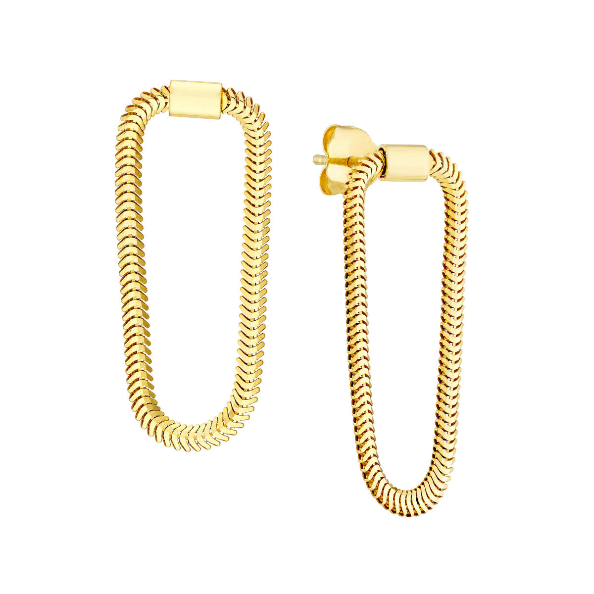 Loop Snake Chain Earrings