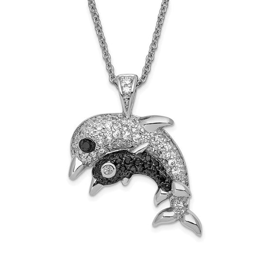 Mother Baby Dolphin Necklace