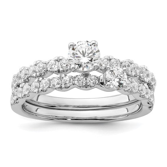 Diamond Engagement Ring and Band Set