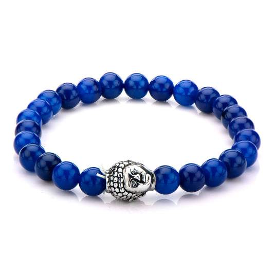 Lapis Lazuli Gemstone Stretch Bead Bracelet