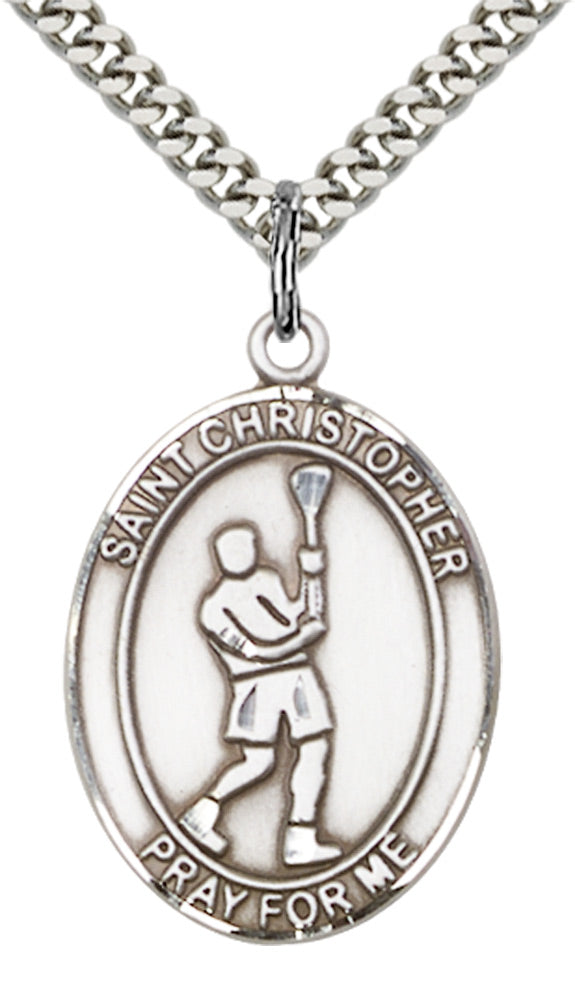  St. Christopher/Lacrosse Pendant