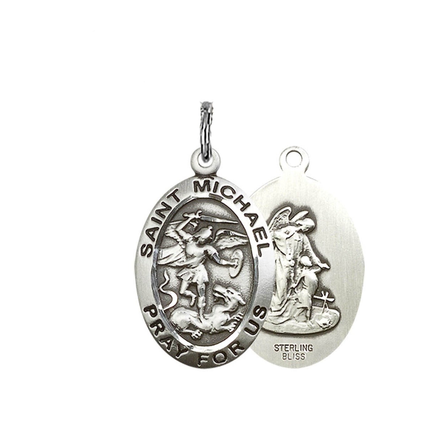 St. Michael the Archangel Sterling Silver Pendant (NO CHAIN)