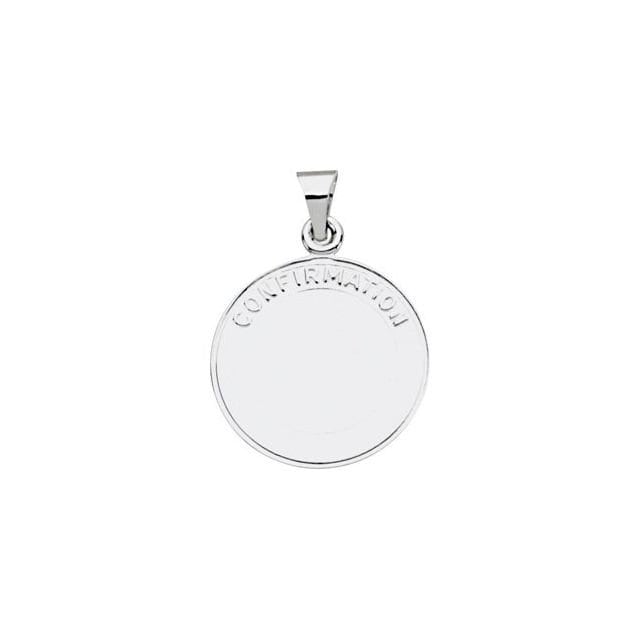 Sterling Silver 18 mm Confirmation Medal
