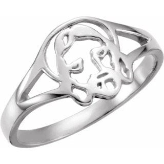 Face of Jesus Ring Sterling Silver